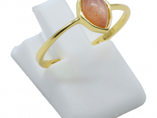 Bague Argent 925 Pierre de Soleil Marquise