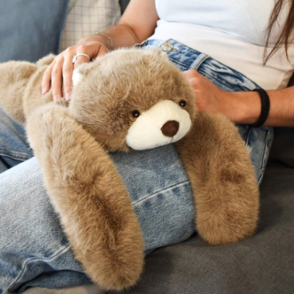 Peluche Ours marron lesté - 40 cm - Podcoll d'ours
