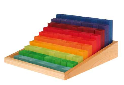 100 bloc de calcul et de construction arc-en-ciel - Grimm's