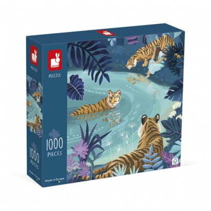 Puzzle 1000 pièces Tigres au clair de Lune Janod