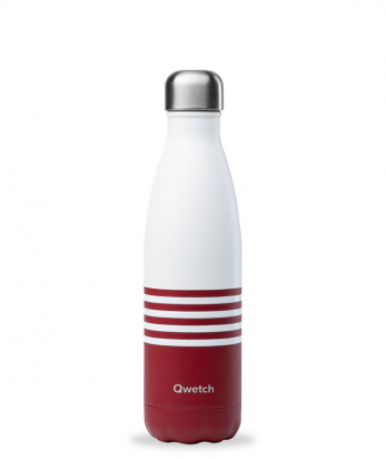 Bouteille Isotherme 500ml Marinière rouge Qwetch