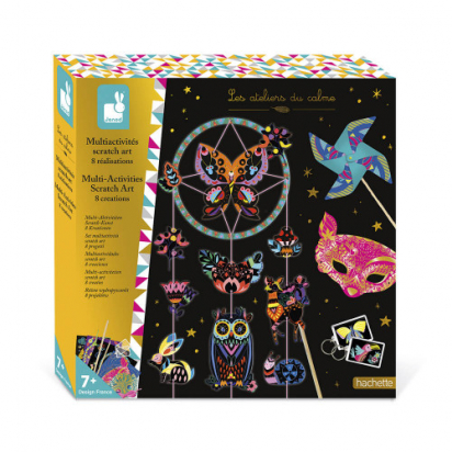 Kit créatif - coffret multi-activités scratch art Janod