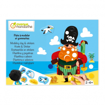 Boîte créative, Pâte à modeler et gommettes, Pirates Avenue Mandarine