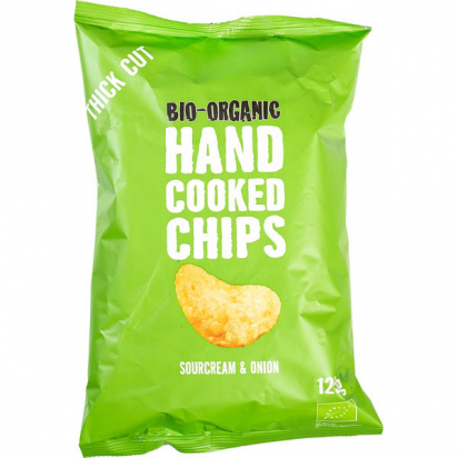 Handcooked chips sourcream & onion bio 125g Trafo