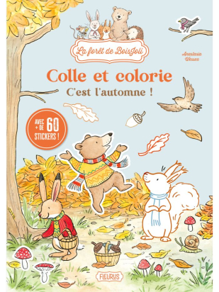 Colle et colorie C'est l'automne La forêt de BOISJOLI