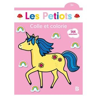 Les petiots Colle et colorie Licorne Ballon