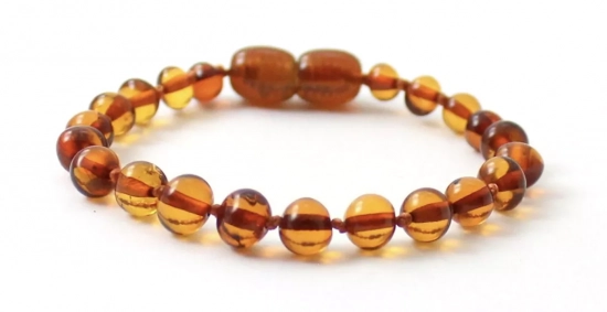 Bracelet Cognac ambre (12cm) Studio Anne Bekkenutte