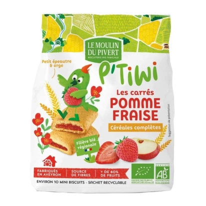 Ptiwi carré pomme fraise 120g MOULIN PIVER
