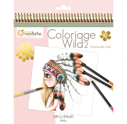 Carnet de coloriage Wild 2 Avenue mandarine