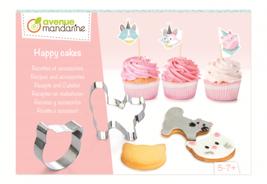 Boîte créative, Happy Cakes, Recettes et accessoires, Chats Avenue Mandarine