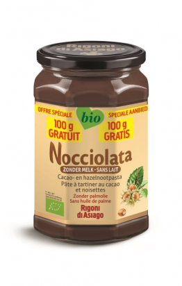 Pâte à tartiner cacao et noisettes SANS LAIT BIO - 800g + 100 gratuit - Nocciolata