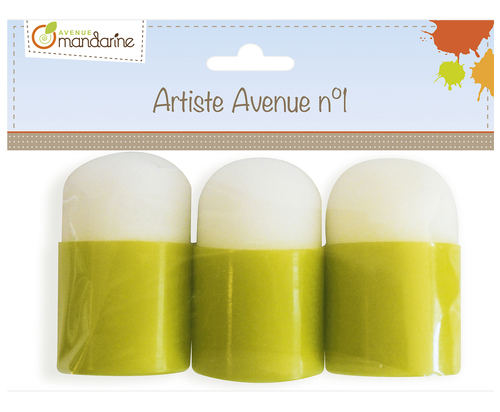 Set de 3 tampons mousse Avenue Mandarine