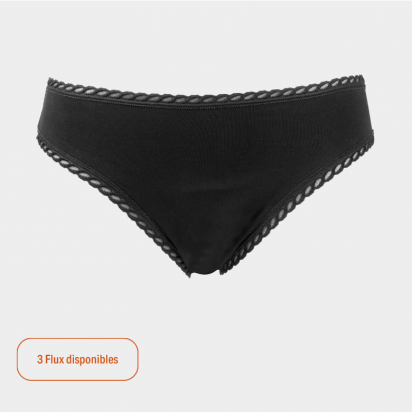 Culotte menstruelle noire flux abondant Anaé Taille 40/L