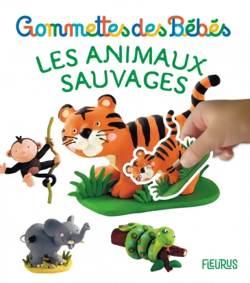 Gommettes des bébés Les animaux sauvages Fleurus