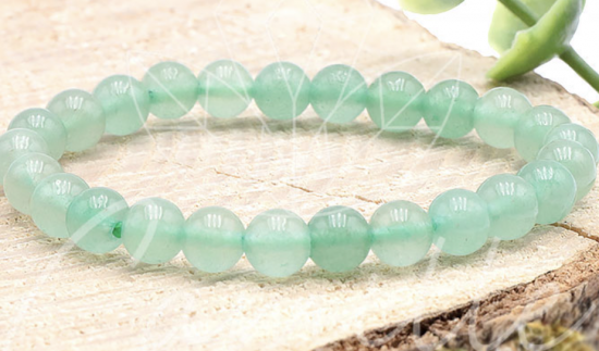 Bracelet boule 06mm aventurine verte AB Petite taille