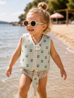 Gilet bouée Swim Jacket Cherry Green 2-4 ans – JeP Kids