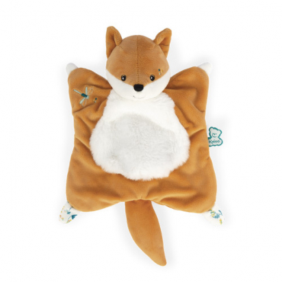 Doudou peluche carré renard Léonard  Kaloo