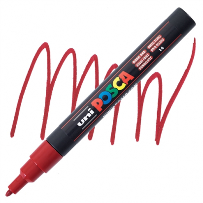 Marqueur PC3M pointe fine 0,9-1,3 mm Rouge foncé POSCA