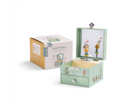 Boîte à musique coffret Trois petits lapins Moulin Roty