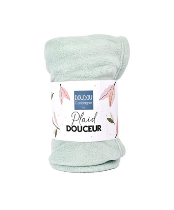 Plaid douceur 70*100 cm - Vert amande  Doudou et Compagnie
