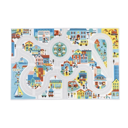 Tapis avec circuit Ville - Cross Roads Janod