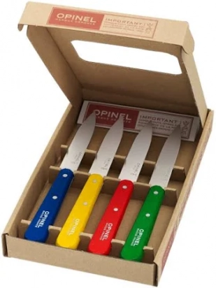 Boîte coffret 4 couteaux d'office N°112 couleurs Opinel