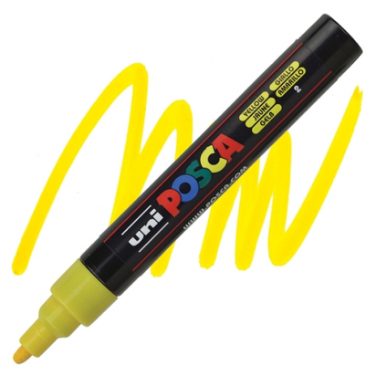 Marqueur PC5M pointe moyenne 1,8-2,5 mm Jaune POSCA