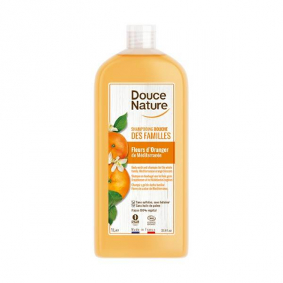 Shampooing douche des familles Fleur d'oranger 1L - Douce nature