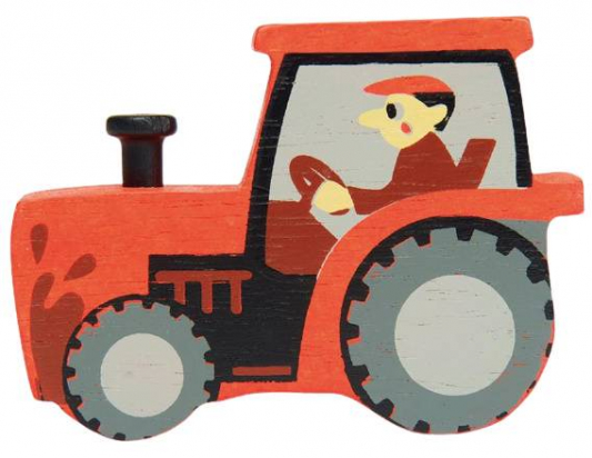 Tracteur figurine bois Tender Leaf Toys