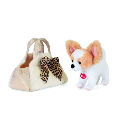 Chien en peluche avec sac Fashion Bag 17 cm - Trudi