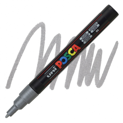 Marqueur PC3M pointe fine 0,9-1,3 mm Argent POSCA