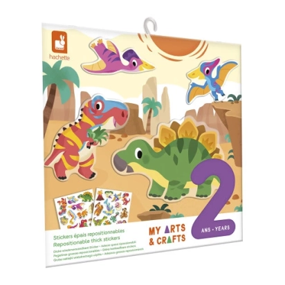 Coffret Créatif Stickers Epais Repositionnables Dinos - 2 ans Janod