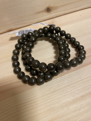 Bracelet boule 08mm pyrite A