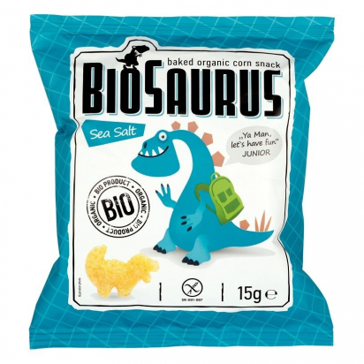 BIOSAURUS - chips de mais au sel marin BIO - 15g - vegan sans gluten