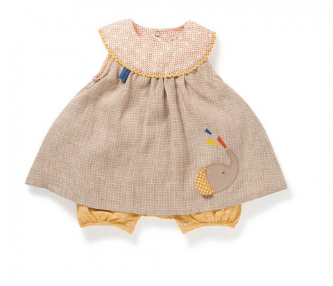 Combi bloomer lin Ovida Les papoum - Moulin Roty