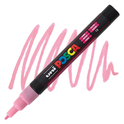 Marqueur PC3M pointe fine 0,9-1,3 mm Rose Glitter POSCA