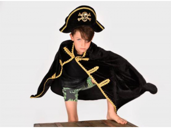 costume de pirate cape et chapeau 3-8 ans Den goda Fen