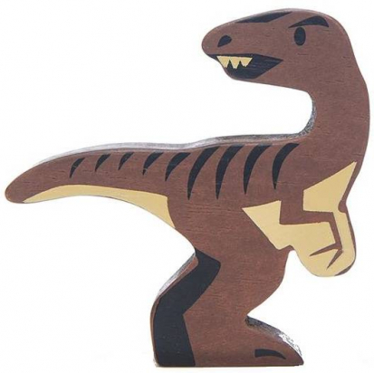 Dinosaure en bois vélociraptor Tender Leaf Toys