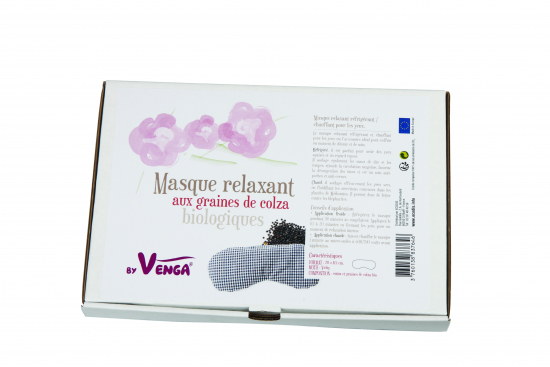 Masque relaxant aux graines de colza BIO - Vichy bleu - Venga
