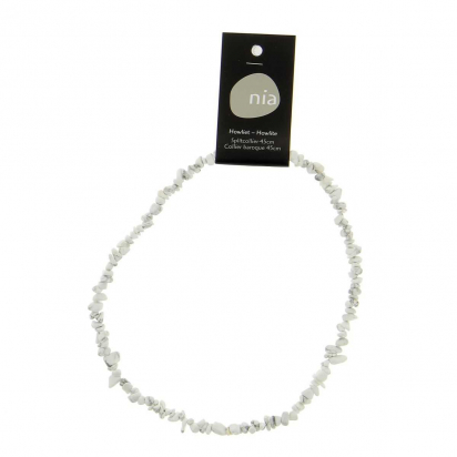 Howlite - Collier baroque de pierres protectrices perles - Nia