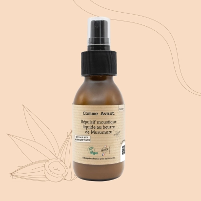 Répulsif anti-moustique liquide 100% végétal au beurre de murumuru – Comme Avant