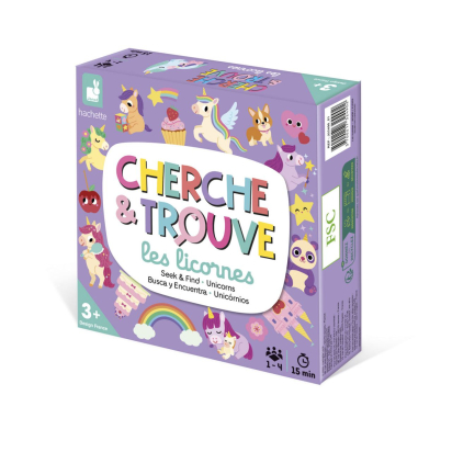 Mon premier Cherche et Trouve Licornes en carton – dès 3 ans Janod