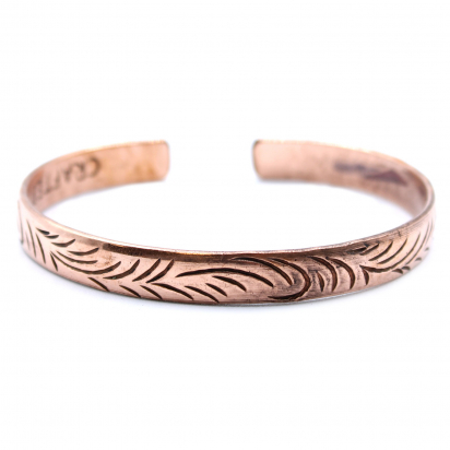 Bracelet Tibétain en cuivre - Vagues tribal fin