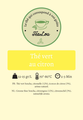 Tealou - thé vert - citron