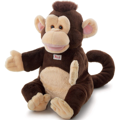 Marionnette singe en peluche 21 x 15 x 20 cm - Trudi