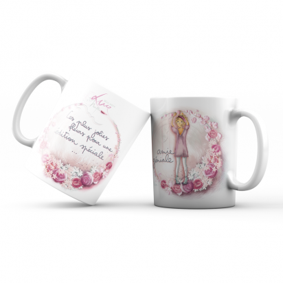 Mug Mon Amie Luce "Les plus jolies fleurs pour une édition spéciale"