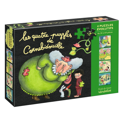Puzzles évolutifs - Les quatre puzzles de Cornebidouille – puzzle enfant – Moulin Roty