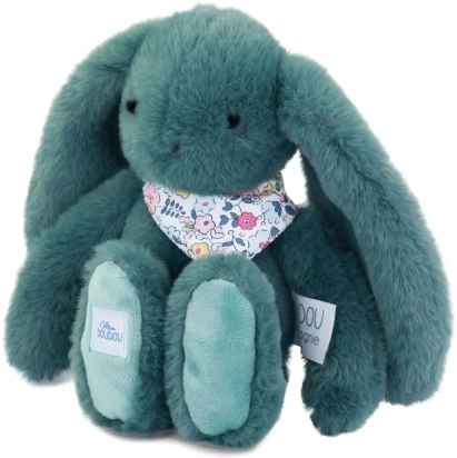 Peluche – Lapin fleurette eucalyptus 25cm Doudou et Compagnie