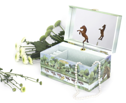 Boite à Musique Cheval normandie phosphorescent Trousselier