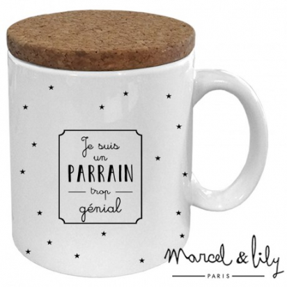 Mug Tasse 'Je suis un parrain trop génial' Marcel et Lily